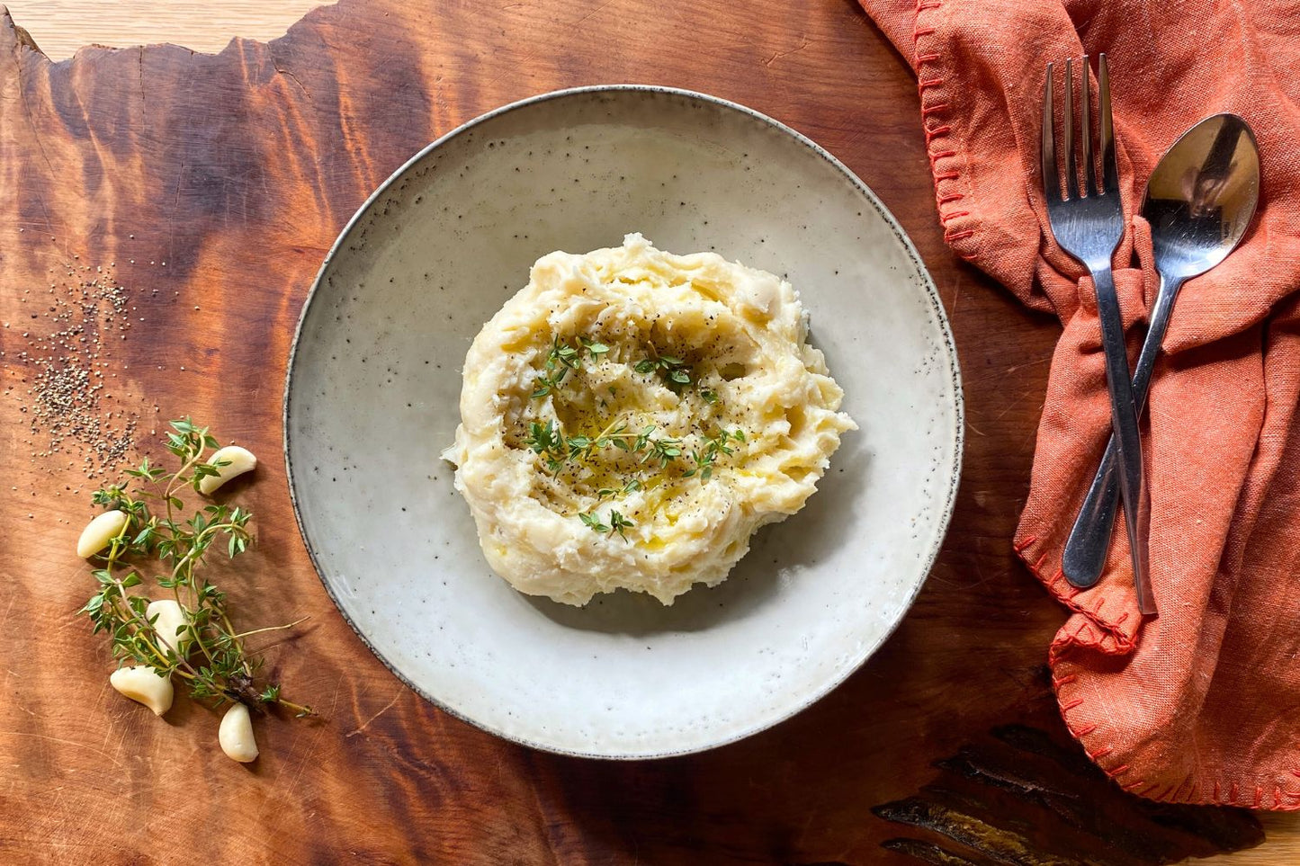 Truffle and confit garlic potato mash
