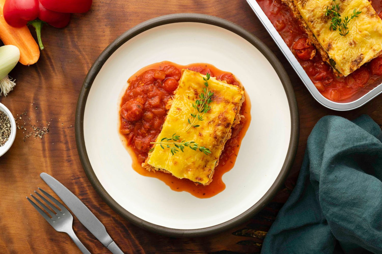 Smoky chicken & spinach lasagne