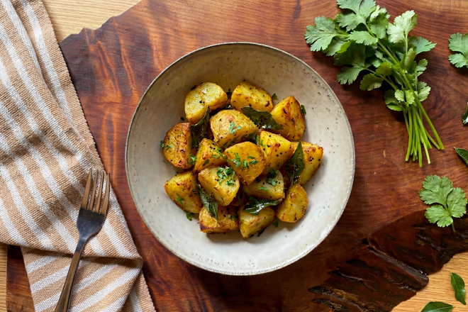 Bombay Potatoes with Curry Leaf and Coriander