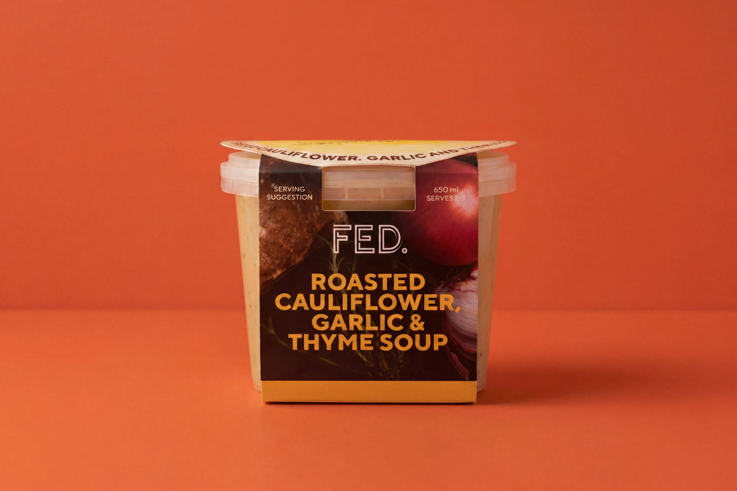 Roasted Cauliflower, garlic and thyme soup - Serves Two