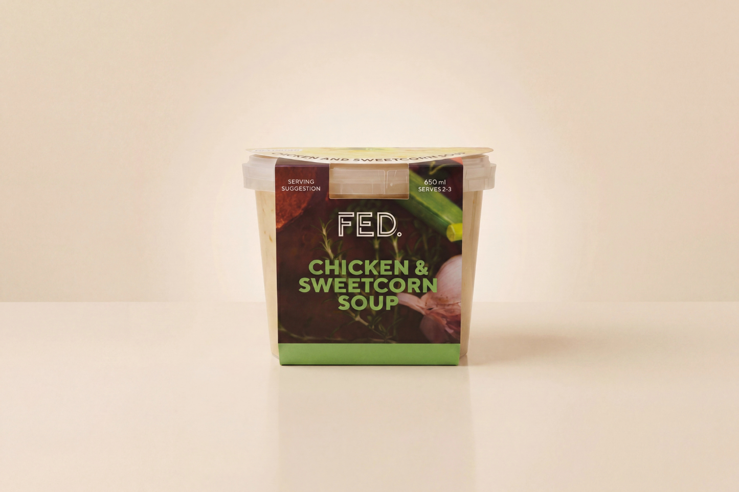 Chicken & sweetcorn soup - Serves Two