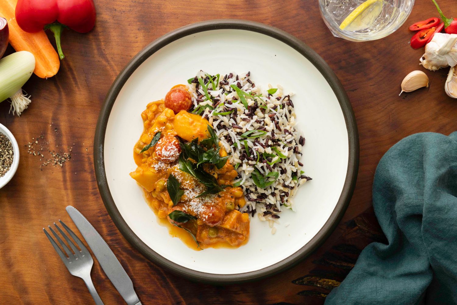 Yellow split pea, potato and coconut curry FED.